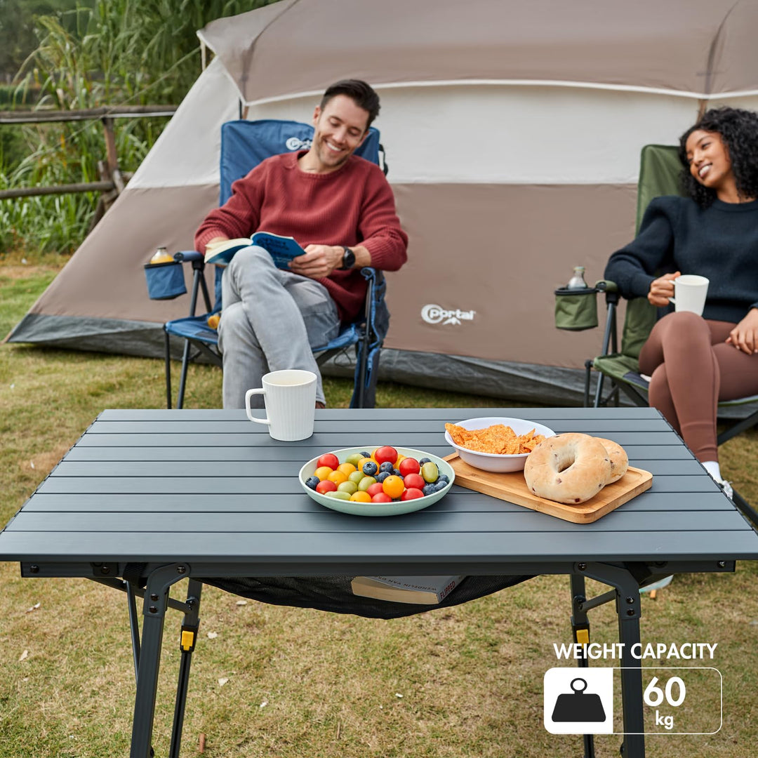 Campingtisch klappbar Aluminium höhenverstellbar 90x53cm für 4 Personen - Bild 5