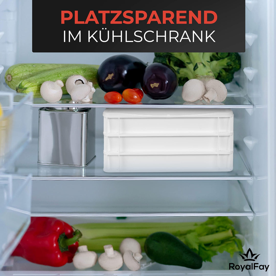 Pizzaballenbox 2er-Set stapelbar 30x40x8 cm für Pizzateig - Bild 5