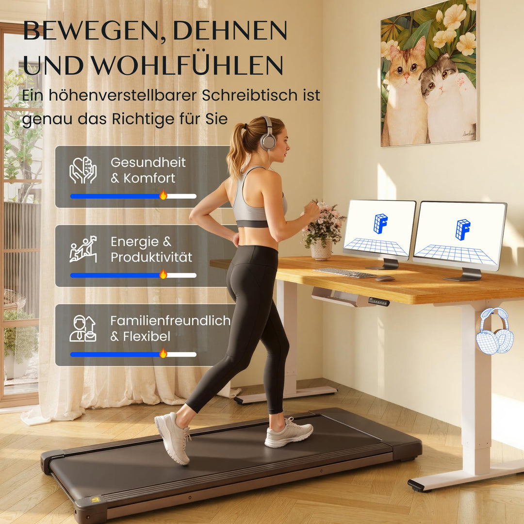 Schreibtisch-Gestell höhenverstellbar Doppelmotor 70–119 cm Home Office - Bild 10