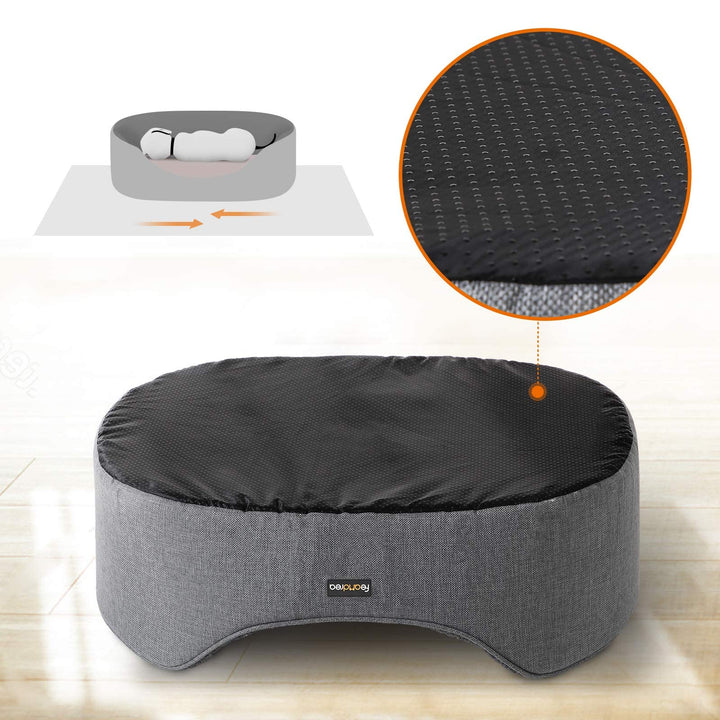 Hundebett mit Wendekissen und hohem Rand, 73x60x27 cm, Grau - Bild 6