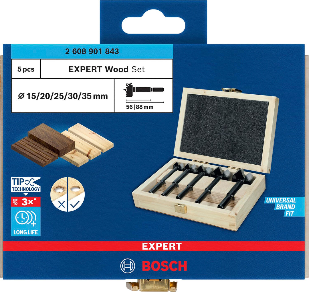 Forstnerbohrer Set 5-tlg. Holz für Sacklöcher Hart- und Weichholz - Bild 2