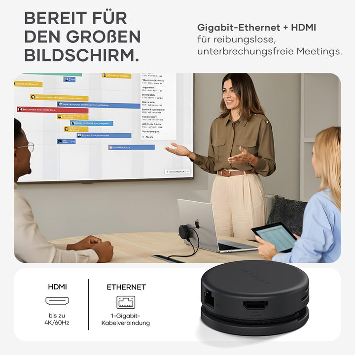 USB-C Hub 7-in-1 magnetisch 4K HDMI 100W PD für MacBook - Bild 4