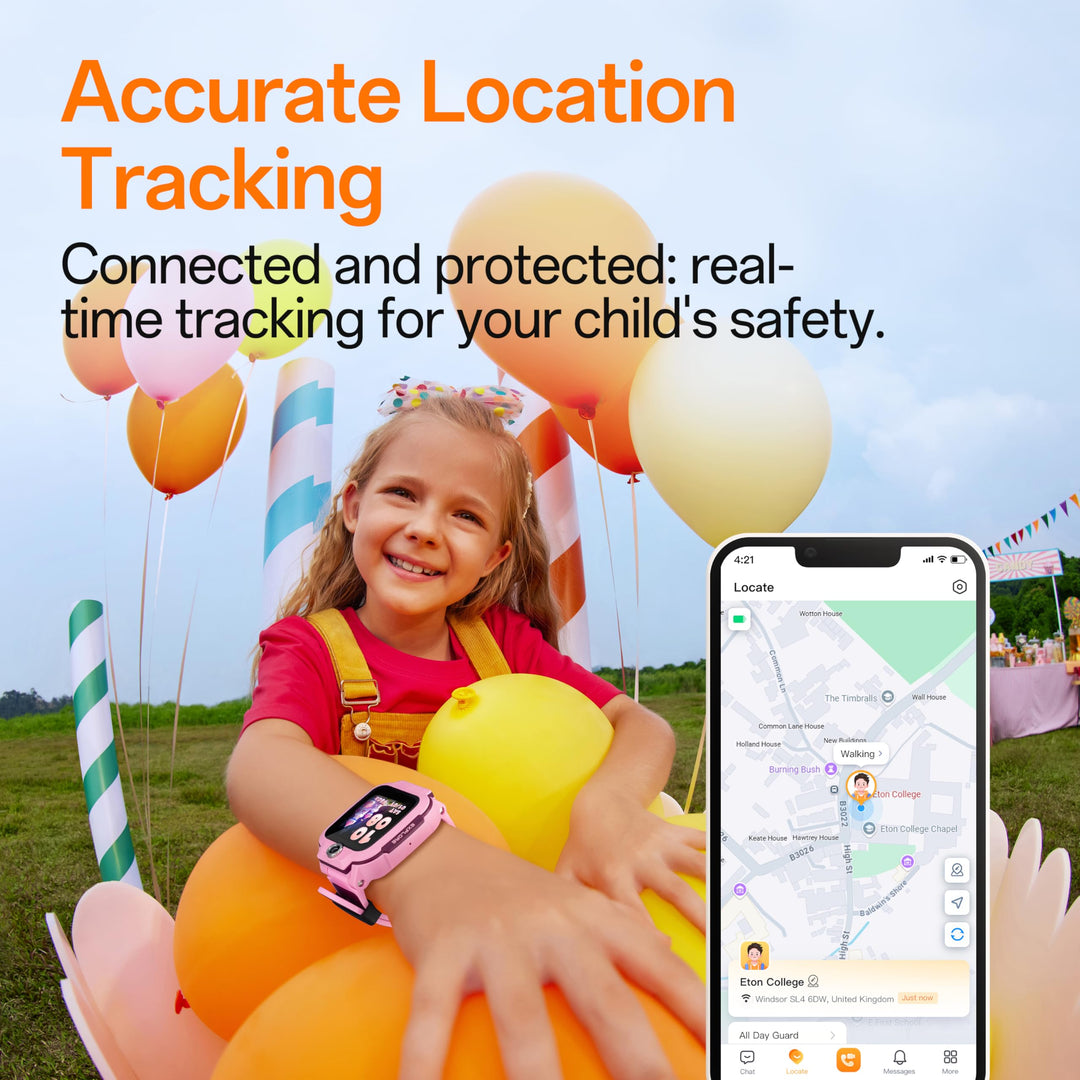 Kinder-Smartwatch mit Videoanruf GPS SIM SOS Wasserschutz IPX8 - Bild 2