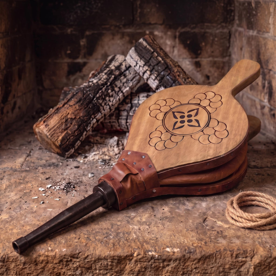 Blasebalg Kamin &amp; Grill Naturholz handgefertigt 43 cm - Bild 5