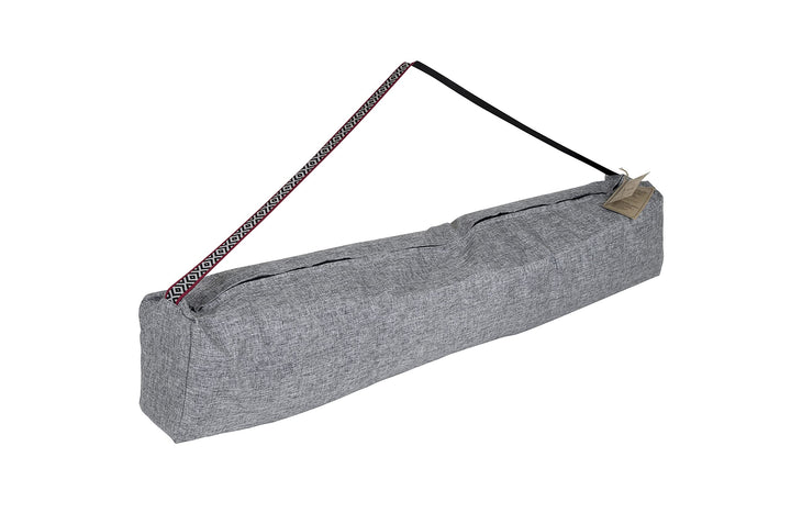 Relax-Camping-Stuhl FSC-Holzrahmen mit Kissen Leinenoptik Grau - Bild 6