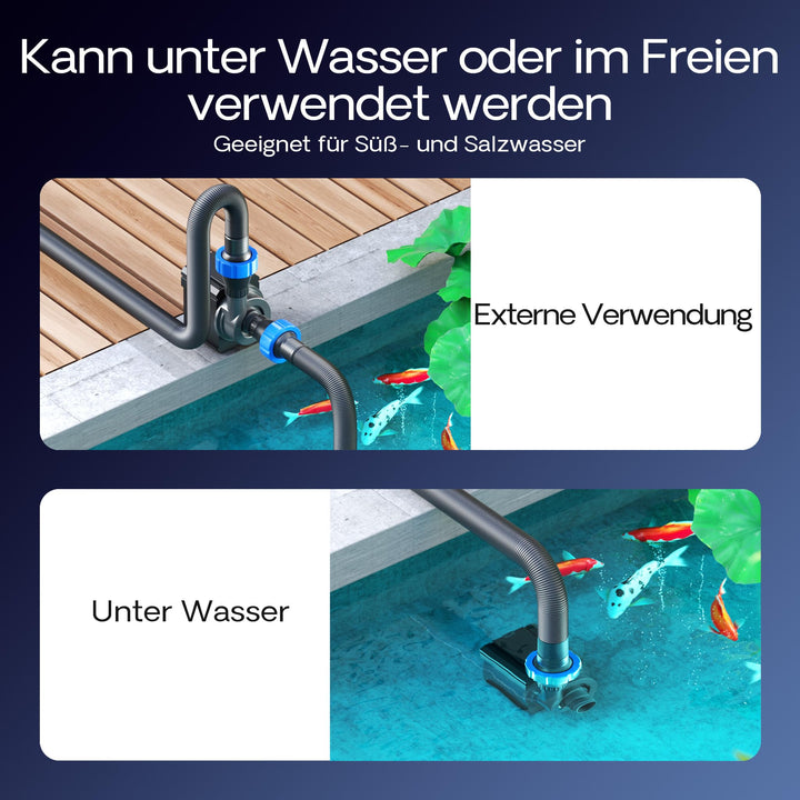 Teichpumpe 7000 l/h 50 W energiesparend für Koiteich - Bild 6