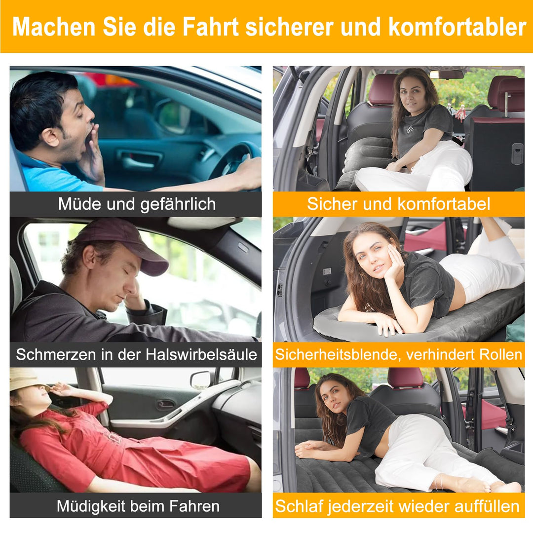 Auto Luftmatratze SUV doppelseitig beflockt mit 2 Kissen &amp; Pumpe - Bild 5