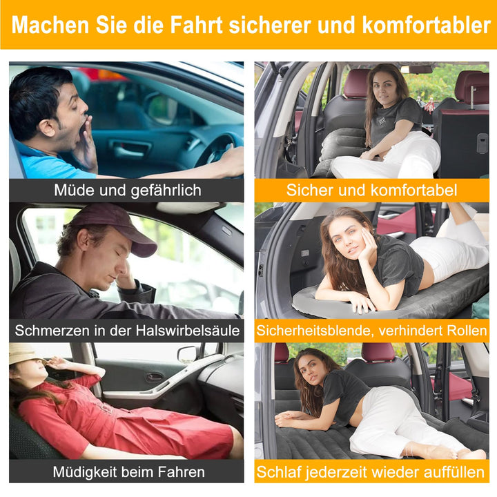 Auto Luftmatratze SUV doppelseitig beflockt mit 2 Kissen &amp; Pumpe - Bild 5
