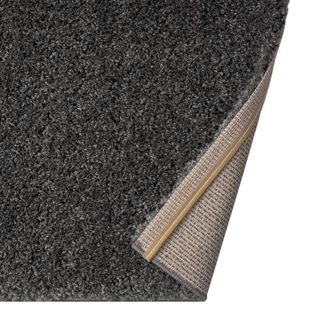 Shaggy Hochflor Teppich Anthrazit 140x200 cm Polypropylen - Bild 6
