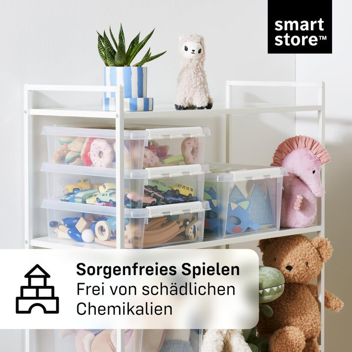 Aufbewahrungsboxen Kunststoff 4 l mit Deckel 8er-Set stapelbar - Bild 5