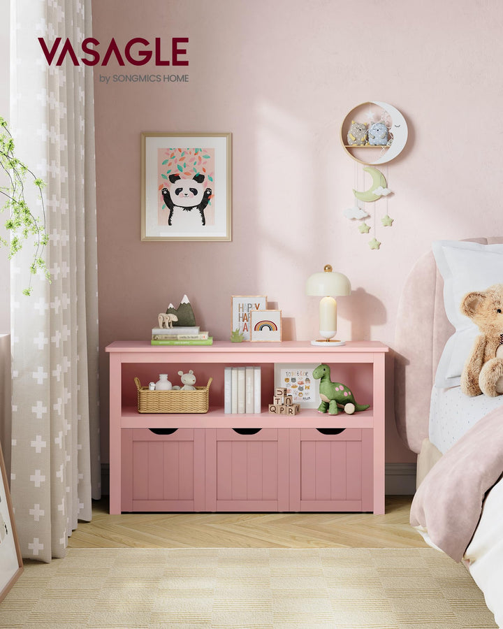Kinderregal mit Rollen 3 Schubladen MDF 60 cm Spielzeugaufbewahrung - Bild 2