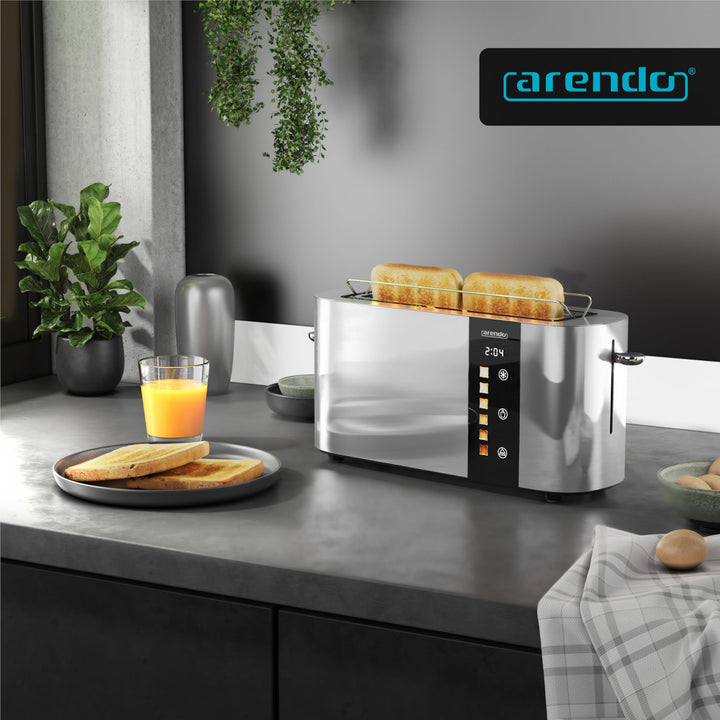 Langschlitz-Toaster 2 Scheiben Edelstahl mit Touchscreen und Restzeitanzeige - Bild 6