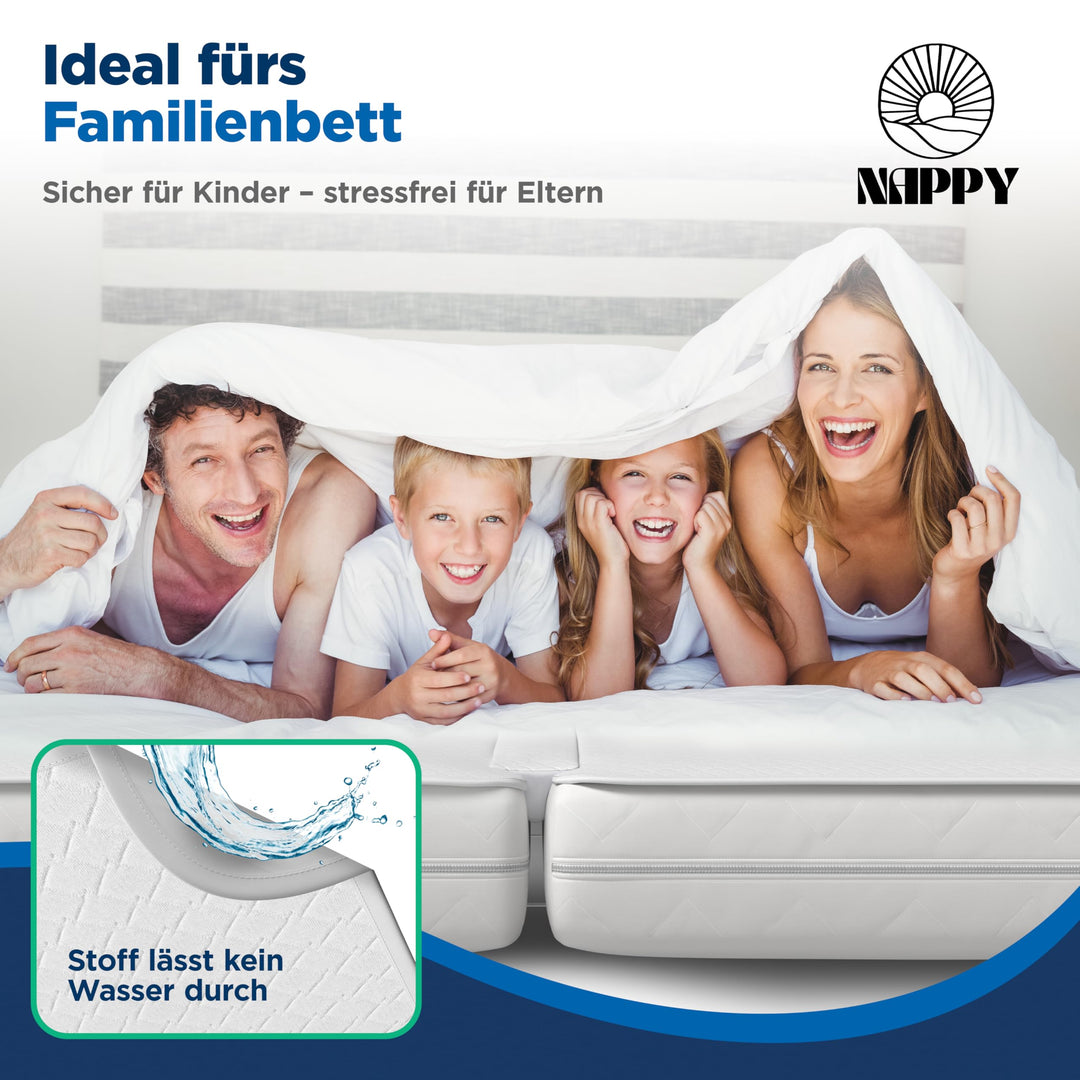 Matratzenverbinder 180x200cm wasserdicht waschbar mit Fixiergurten - Bild 7