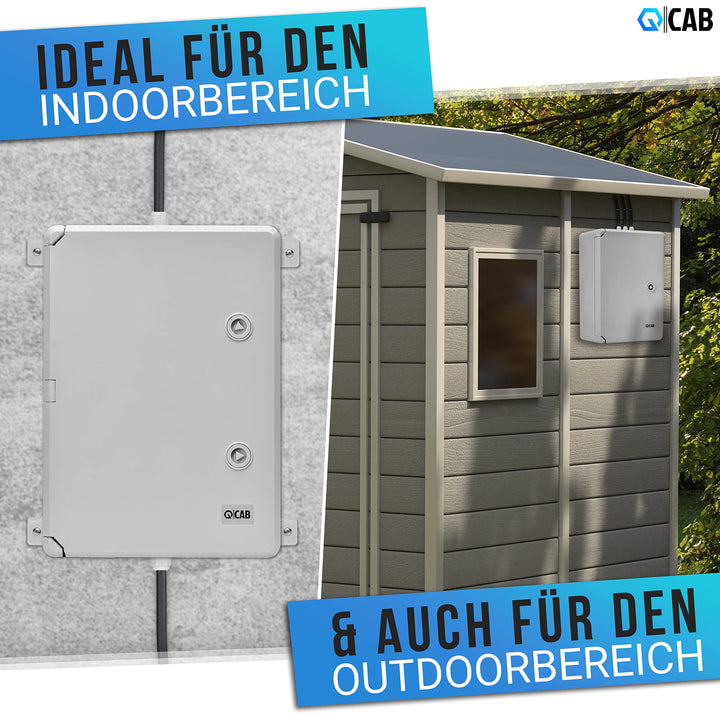 Verteilerkasten Aussen IP65 ABS Kunststoff 30x40x17cm grau - Bild 7