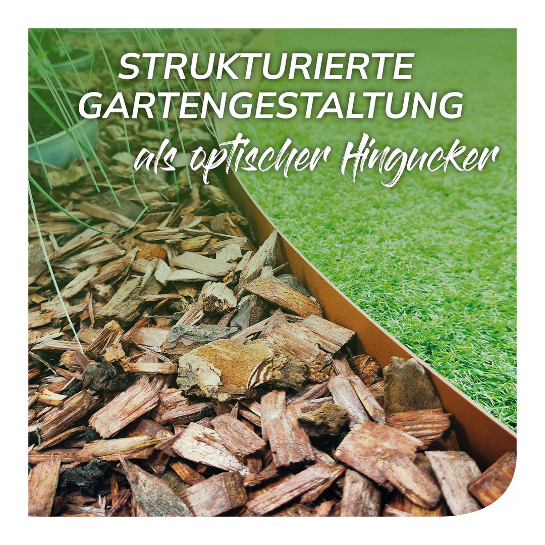 Rasenkante Cortenstahl mit Rostpatina 118x20 cm 15er-Set - Bild 2