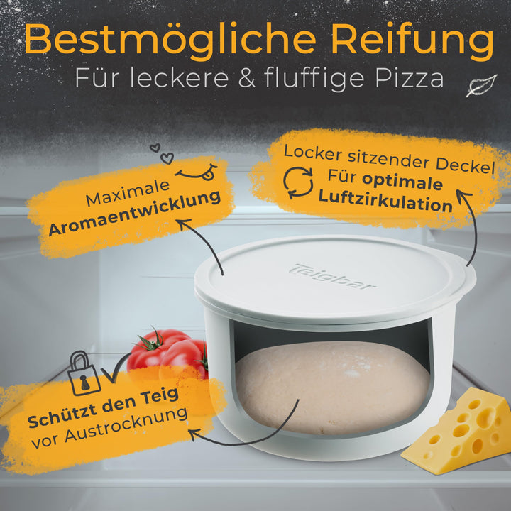 Pizzateigbox Silikon mit Deckel 6er-Set für je 350g Teig - Bild 4