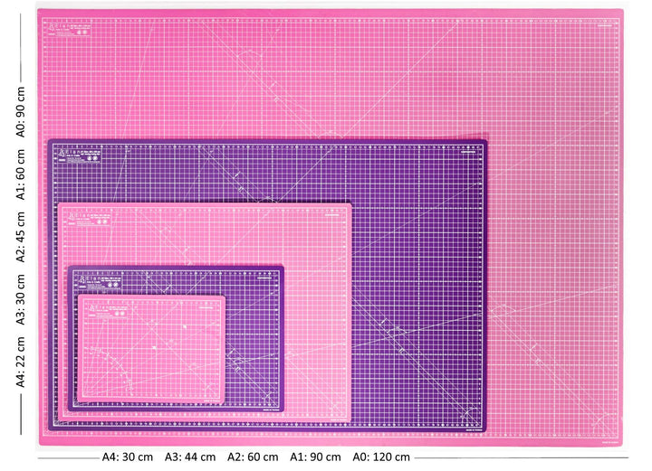 Schneidematte selbstheilend A2 45x60 cm Rosa 5-lagig Nähen Quilten - Bild 5