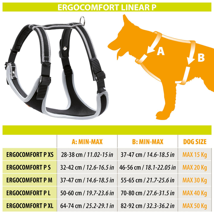 Hundegeschirr gepolstert Nylon Grösse L für Hunde bis 40 kg Blau - Bild 4