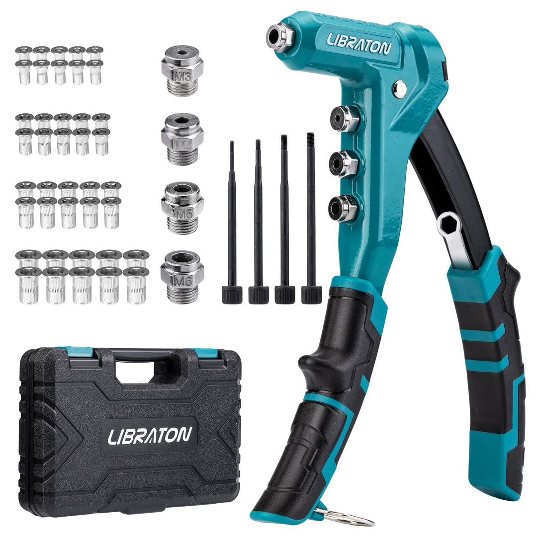 Nietmutternzange Einhand 9,5" Aluminiumlegierung Set M3–M6