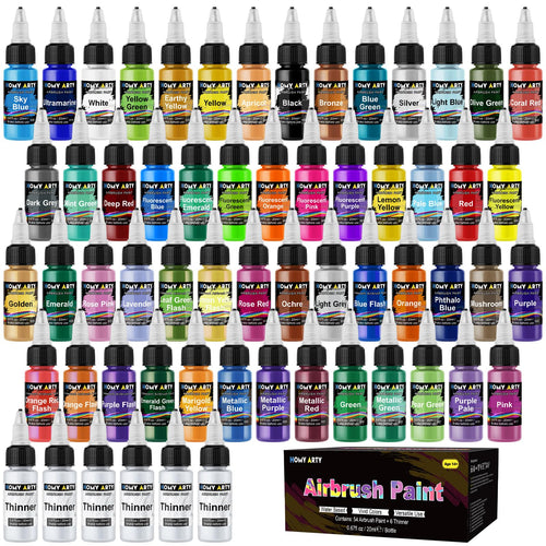 Airbrush Farben Set 60 Flaschen wasserbasis fuer alle Oberflächen