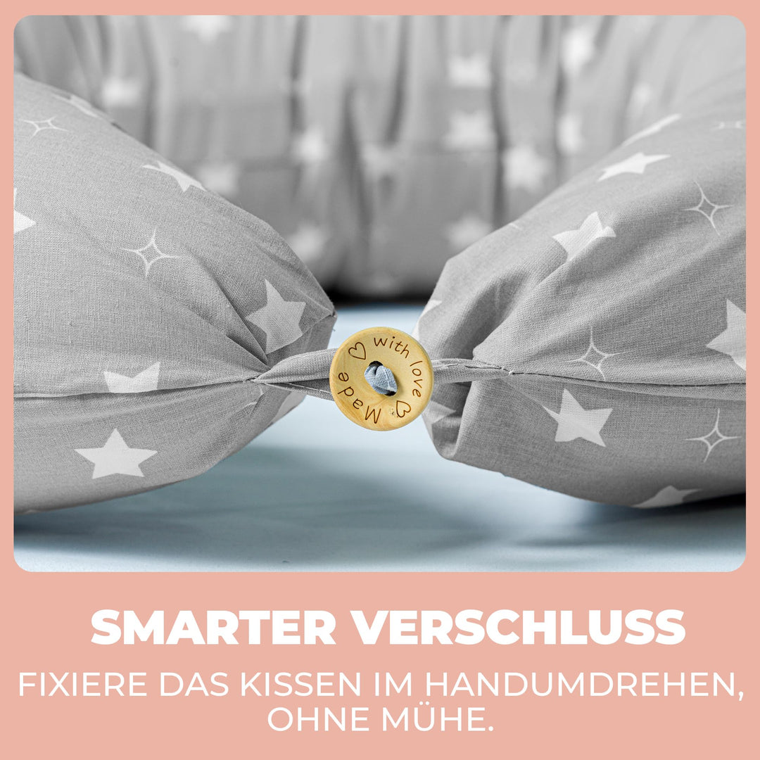 Stillkissen XXL 200x70cm Baumwolle Seitenschläfer Schwangerschaft - Bild 4