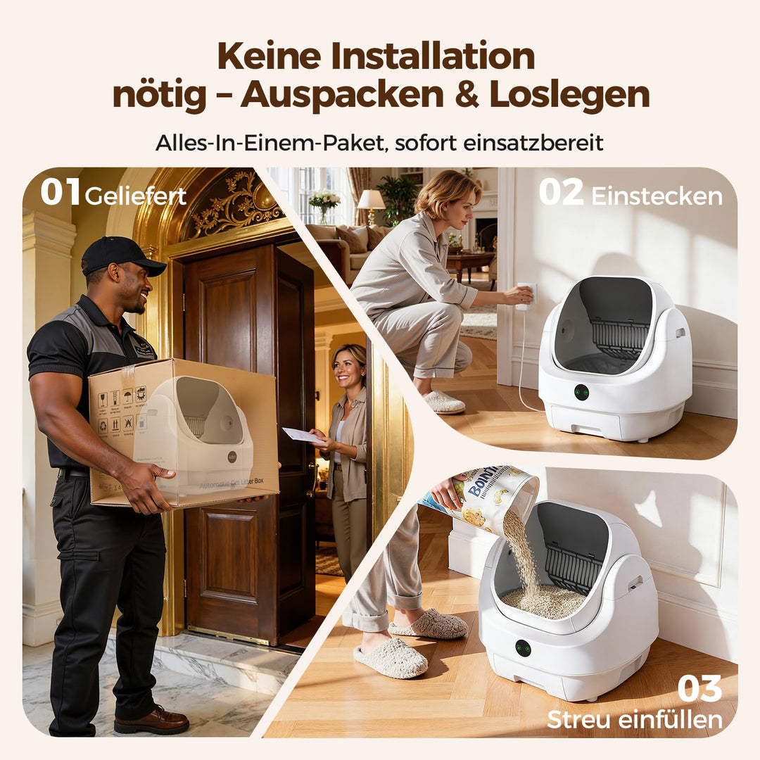 Elektrische Katzentoilette Selbstreinigend Offen mit App-Steuerung - Bild 7