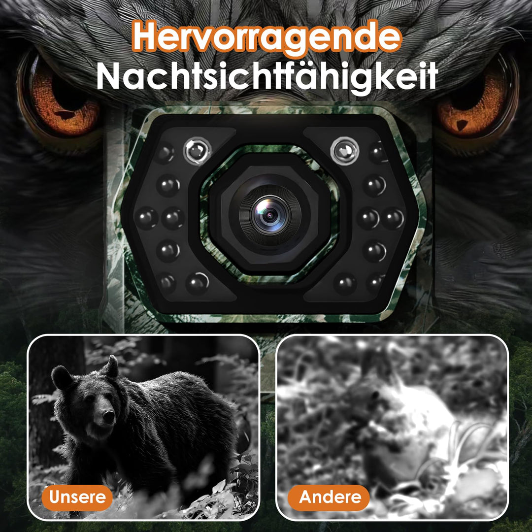 Wildkamera Solar 4K 64MP mit App-Steuerung und Nachtsicht - Bild 3