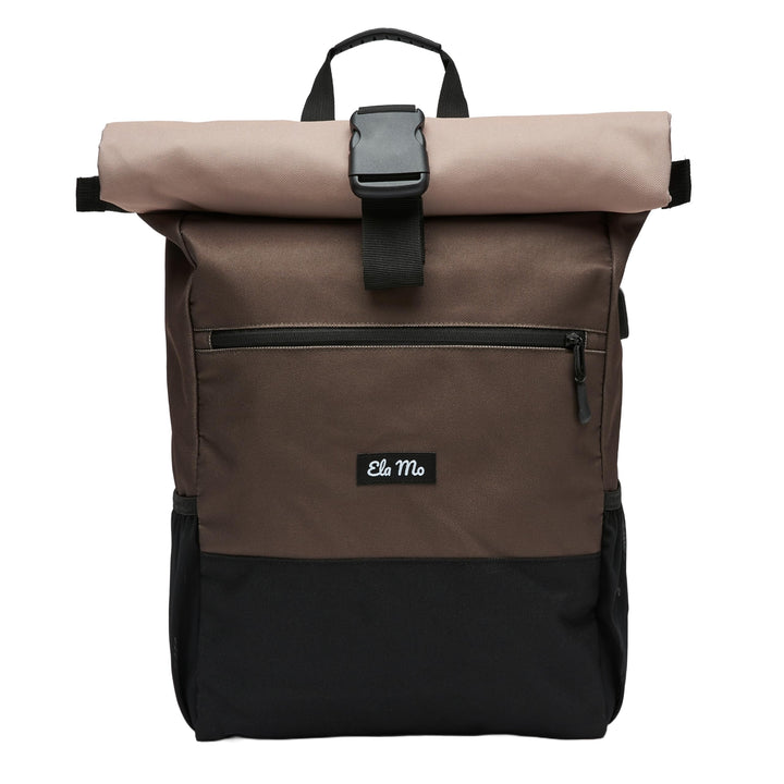 Rolltop Rucksack Damen 18-26L mit USB &amp; Laptopfach bis 17 Zoll