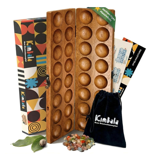 Kalaha Mancala Strategiespiel aus Massivholz für 2 Spieler