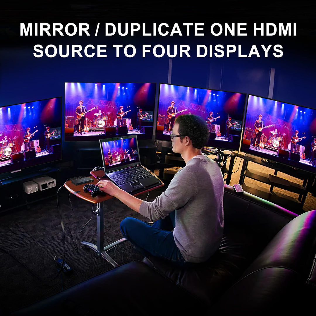 HDMI Splitter 1 auf 4 mit 4K 60Hz, HDR10, HDCP 2.2 und Downscaler - Bild 2