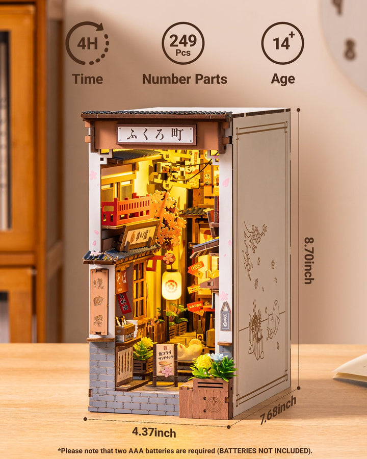 Book Nook Bausatz Sakura Wine Alley Japanische Gasse 249 Teile - Bild 5