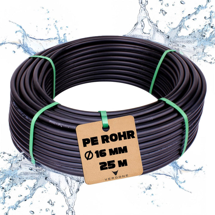 PE Verlegerohr 16mm 25m PN6 für Bewässerung schwarz - Bild 3
