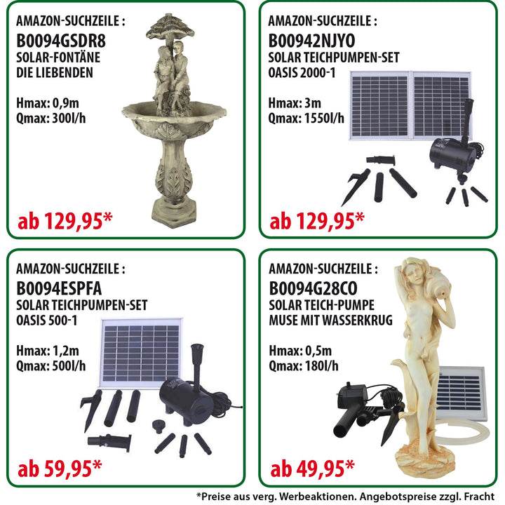 Kaskadenbrunnen Stein-Optik 5-stufig mit LED für Garten &amp; Innen - Bild 6