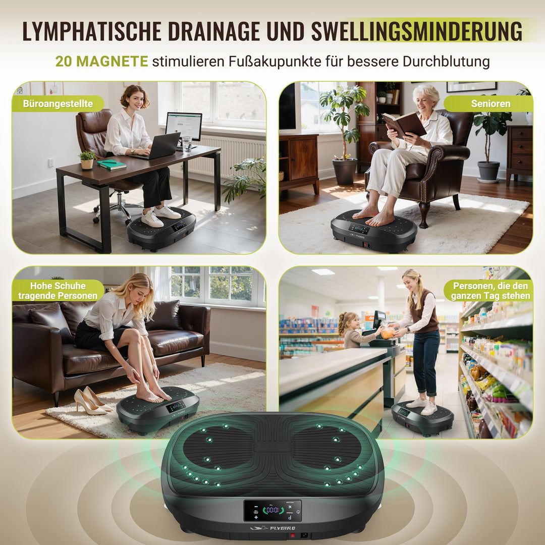 Vibrationsplatte 120 Stufen 150 kg Tragkraft mit Fernbedienung - Bild 6