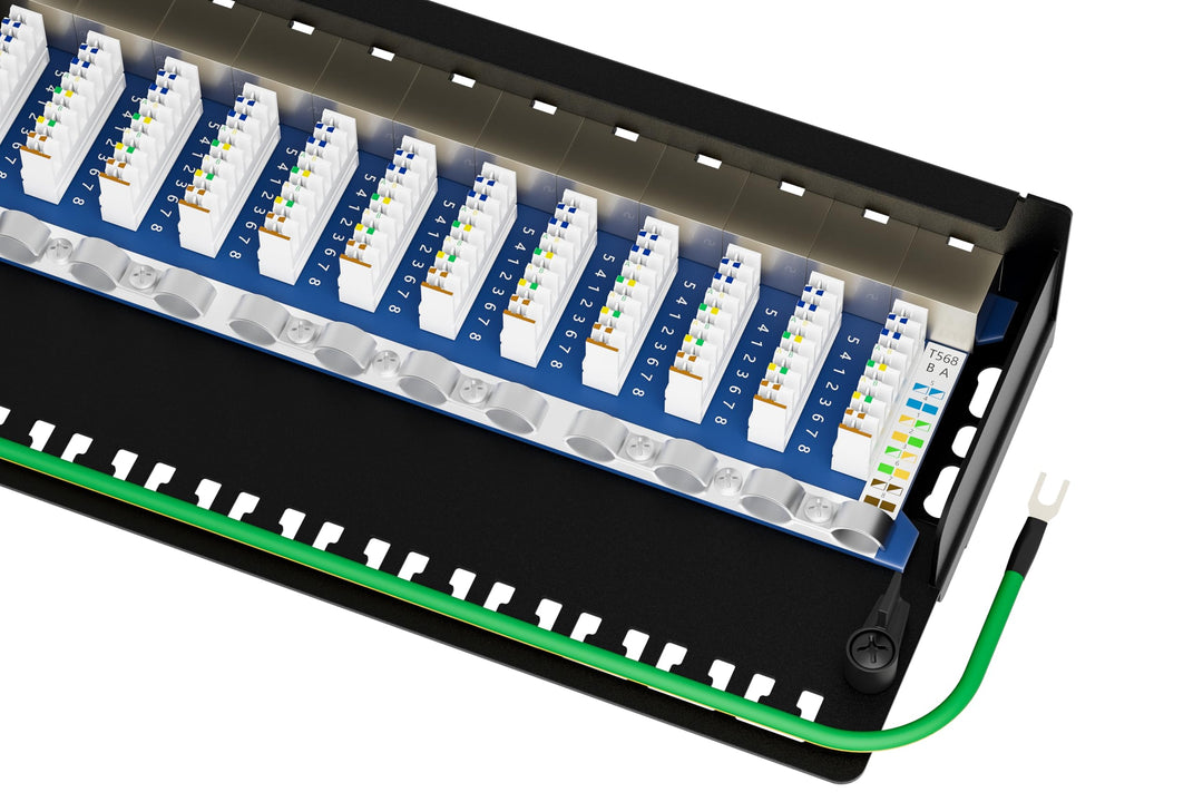 Patchpanel CAT7 12-Port 1HE geschirmt mit LSA+ Schneidklemmen - Bild 4