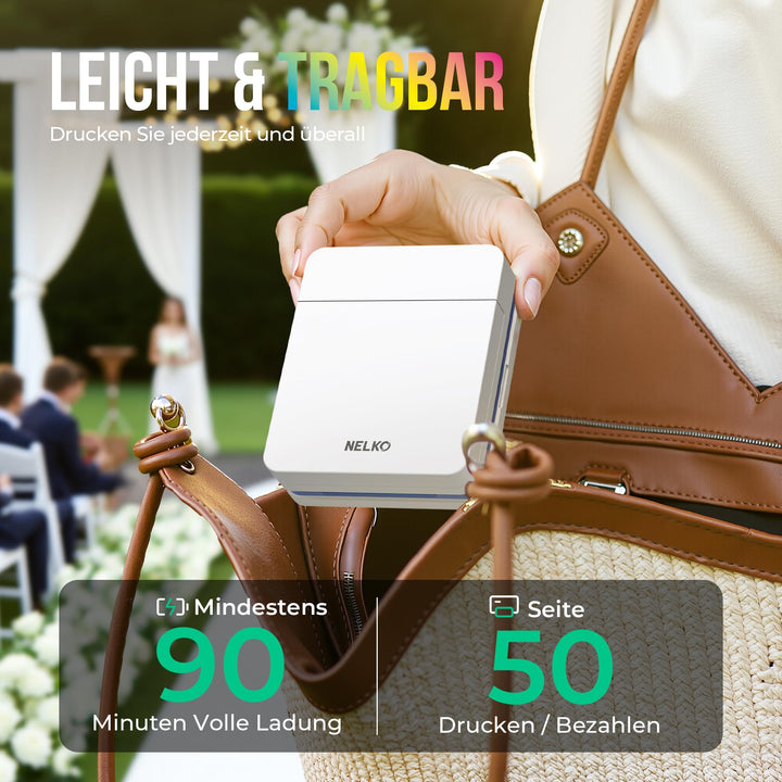 Fotodrucker fuer Smartphone kompakt weiss mit Bluetooth - Bild 3