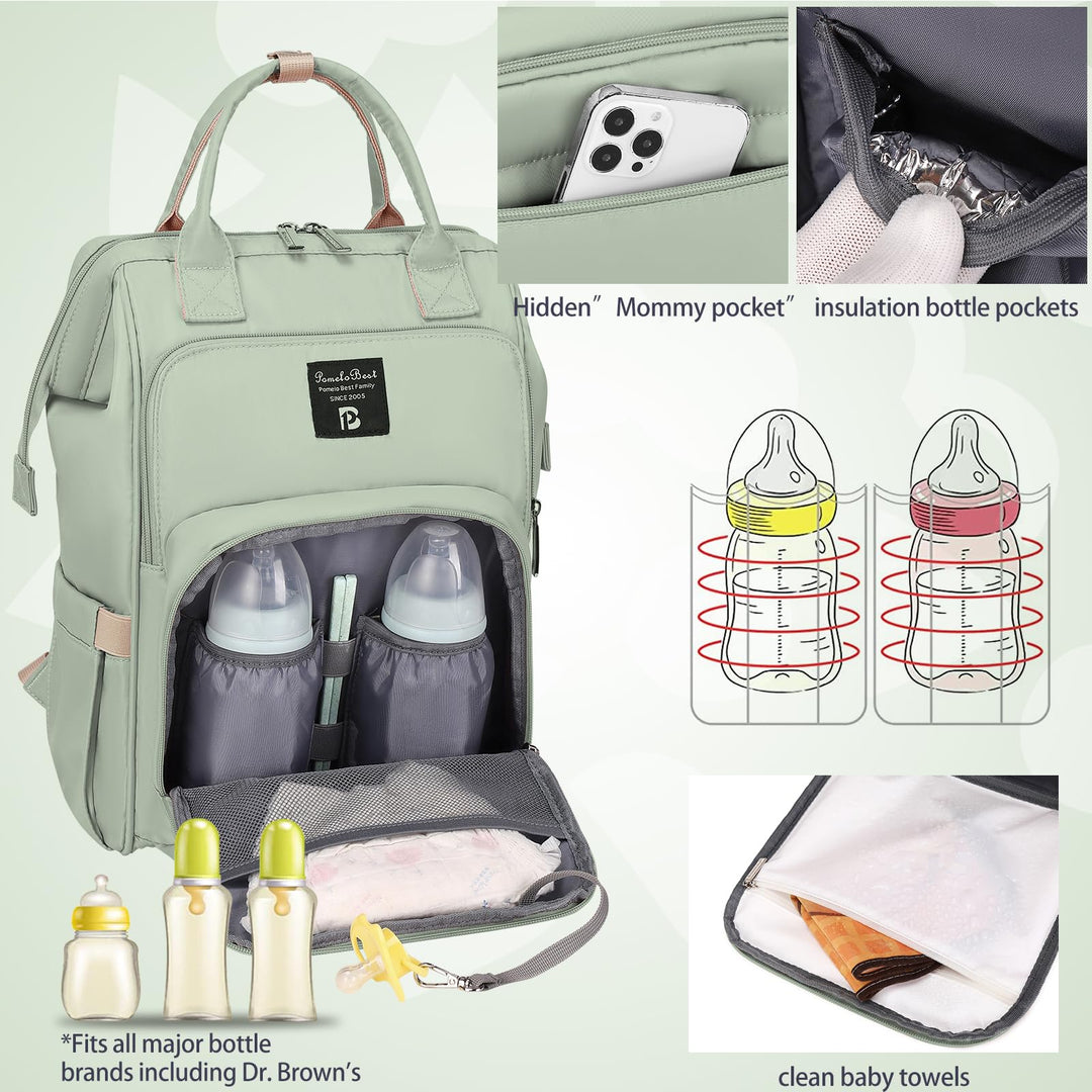 Wickelrucksack wasserdicht mit Wickelunterlage und Isoliertaschen - Bild 3