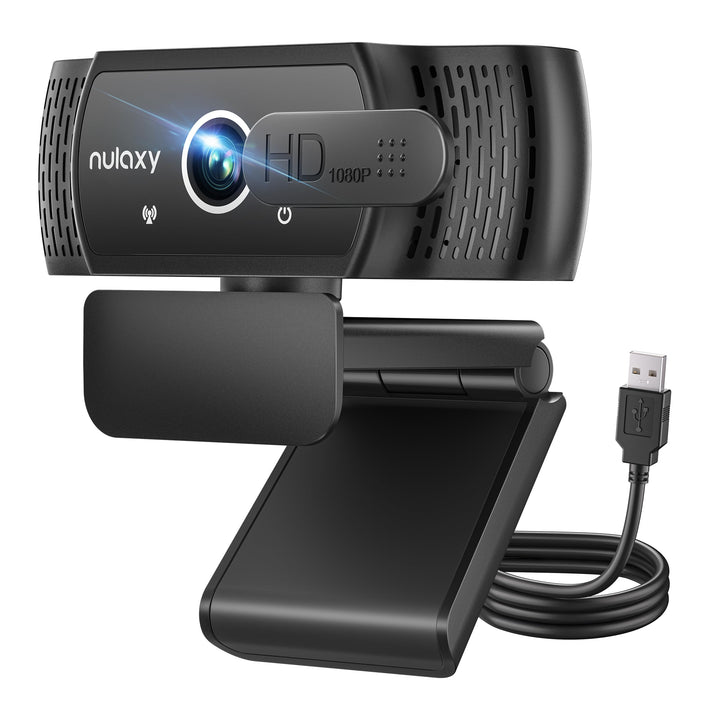 Webcam Full HD 1080P mit Mikrofon und Sichtschutzabdeckung, USB