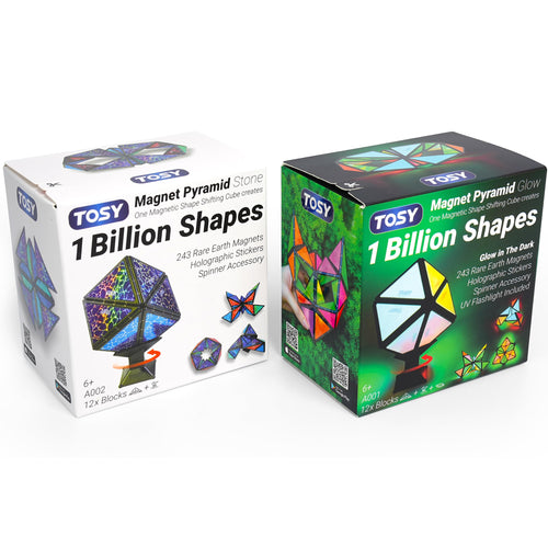 Magnet-Pyramiden-Puzzle 243 Magnete 12 Teile leuchtend für Kinder & Erwachsene
