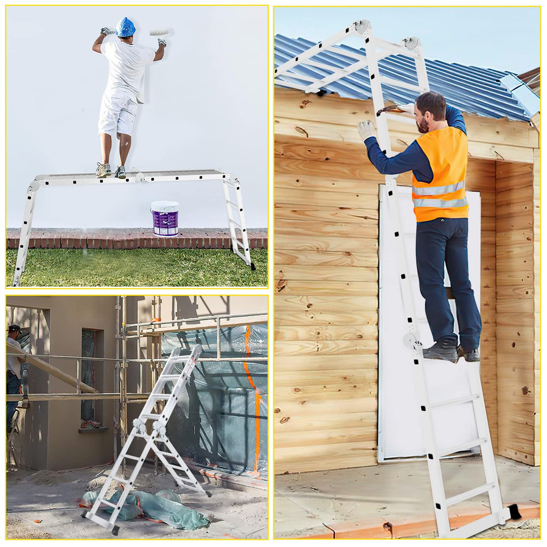 Mehrzweckleiter Alu 7-in-1 mit Plattform 470 cm 16 Sprossen - Bild 7