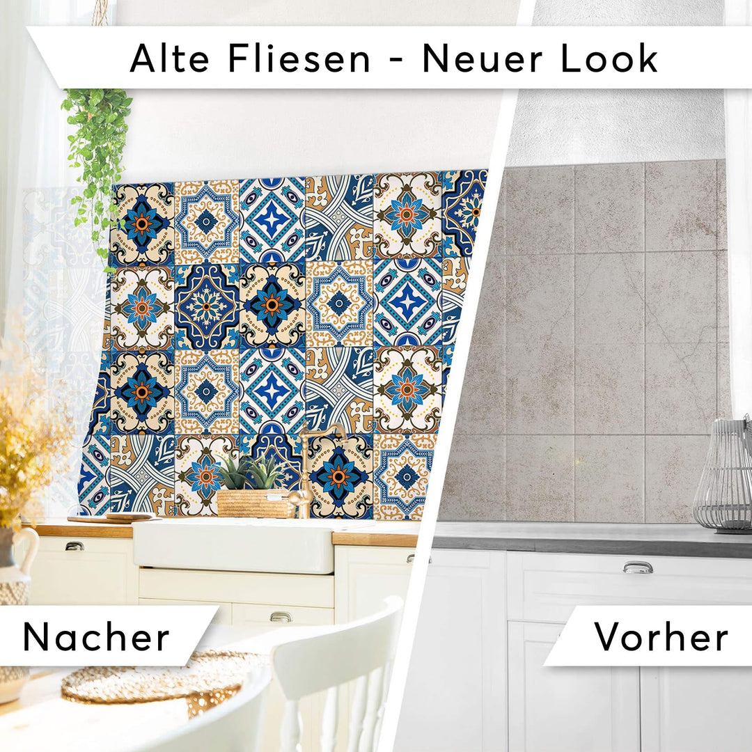 Klebefliesen Mosaik Vinyl selbstklebend 20x25 cm 48er-Set - Bild 3