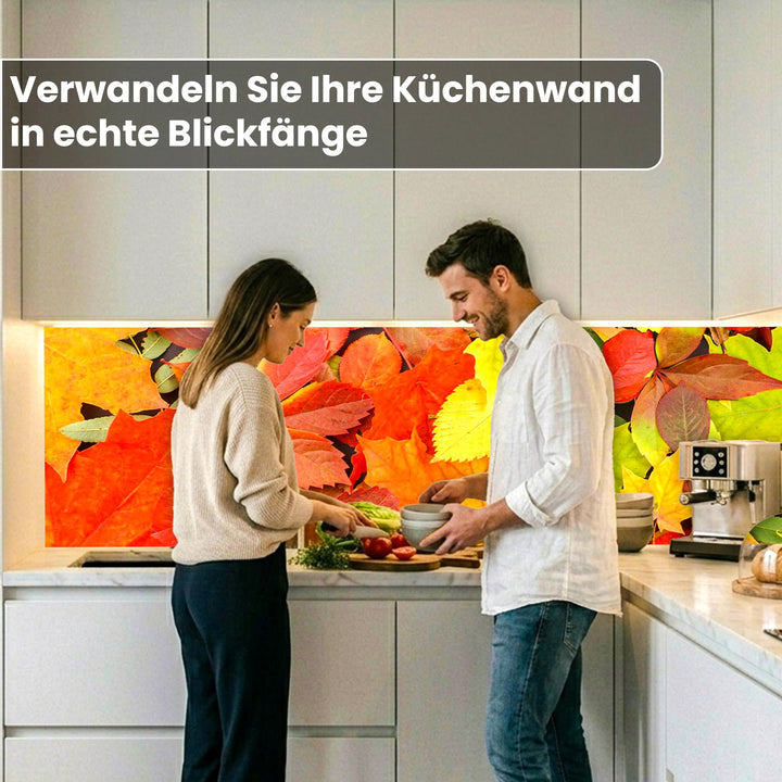 Küchenrückwand Klebefolie Blätter-Motiv selbstklebend 180x60 cm - Bild 2