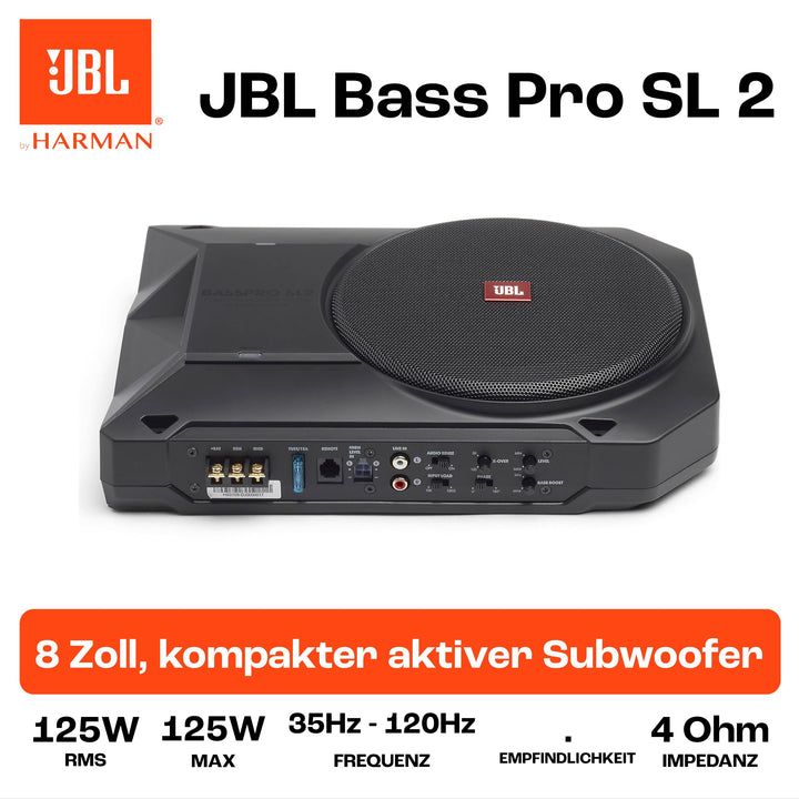 Untersitz-Subwoofer Auto 200mm 125W RMS mit Class-D-Verstärker - Bild 6