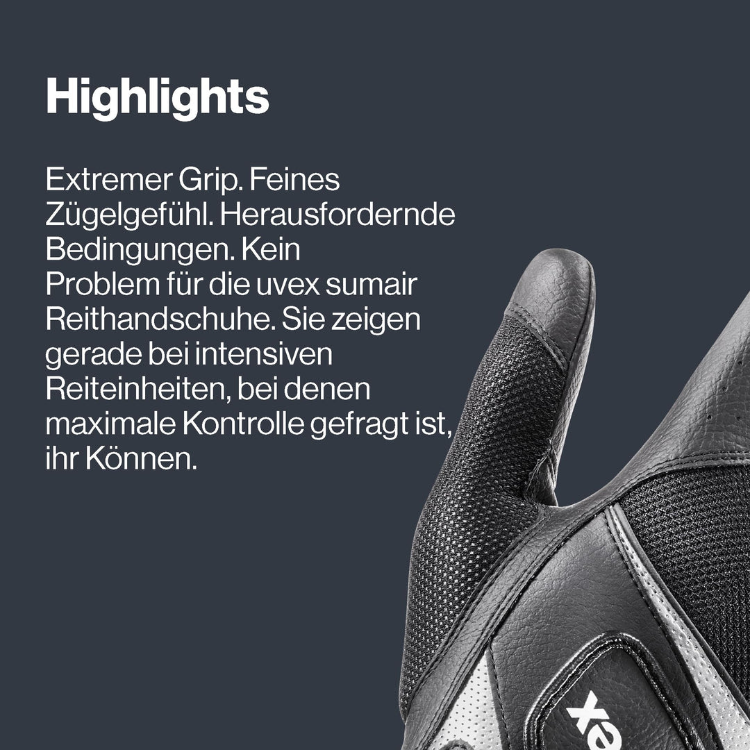 Reithandschuhe Mesh &amp; PU kurzer Schnitt touchscreenfähig - Bild 5