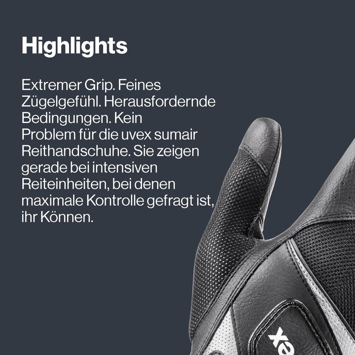 Reithandschuhe Mesh &amp; PU kurzer Schnitt touchscreenfähig - Bild 5