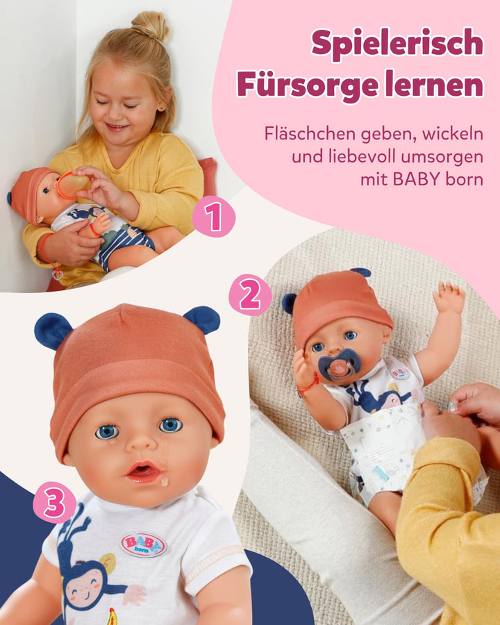 Babypuppe 43 cm mit Wasserzauber-Funktion Dschungel-Look Unisex - Bild 5