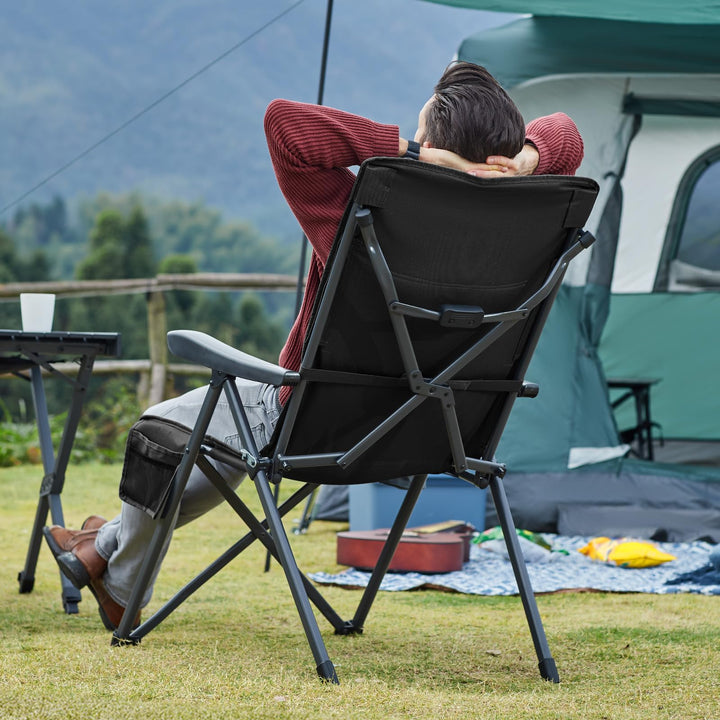 Campingstuhl klappbar 3-fach verstellbar bis 160 kg Stahl Oxford - Bild 10