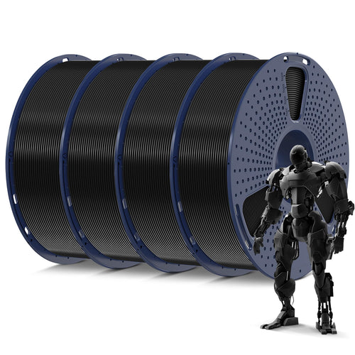 PLA Filament 1.75mm Schwarz 4x1kg Spulen vakuumverpackt