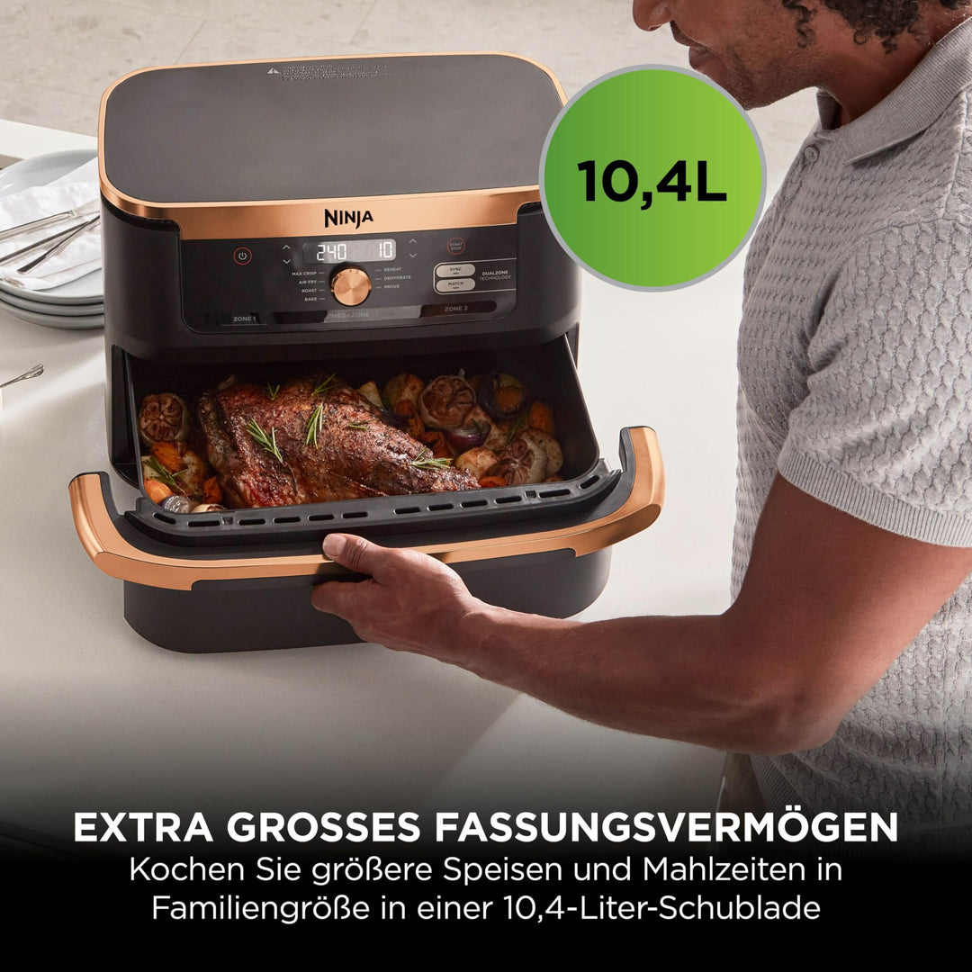 Heissluftfritteuse Dual Zone 10,4 L FlexDrawer fuer 8+ Personen - Bild 5