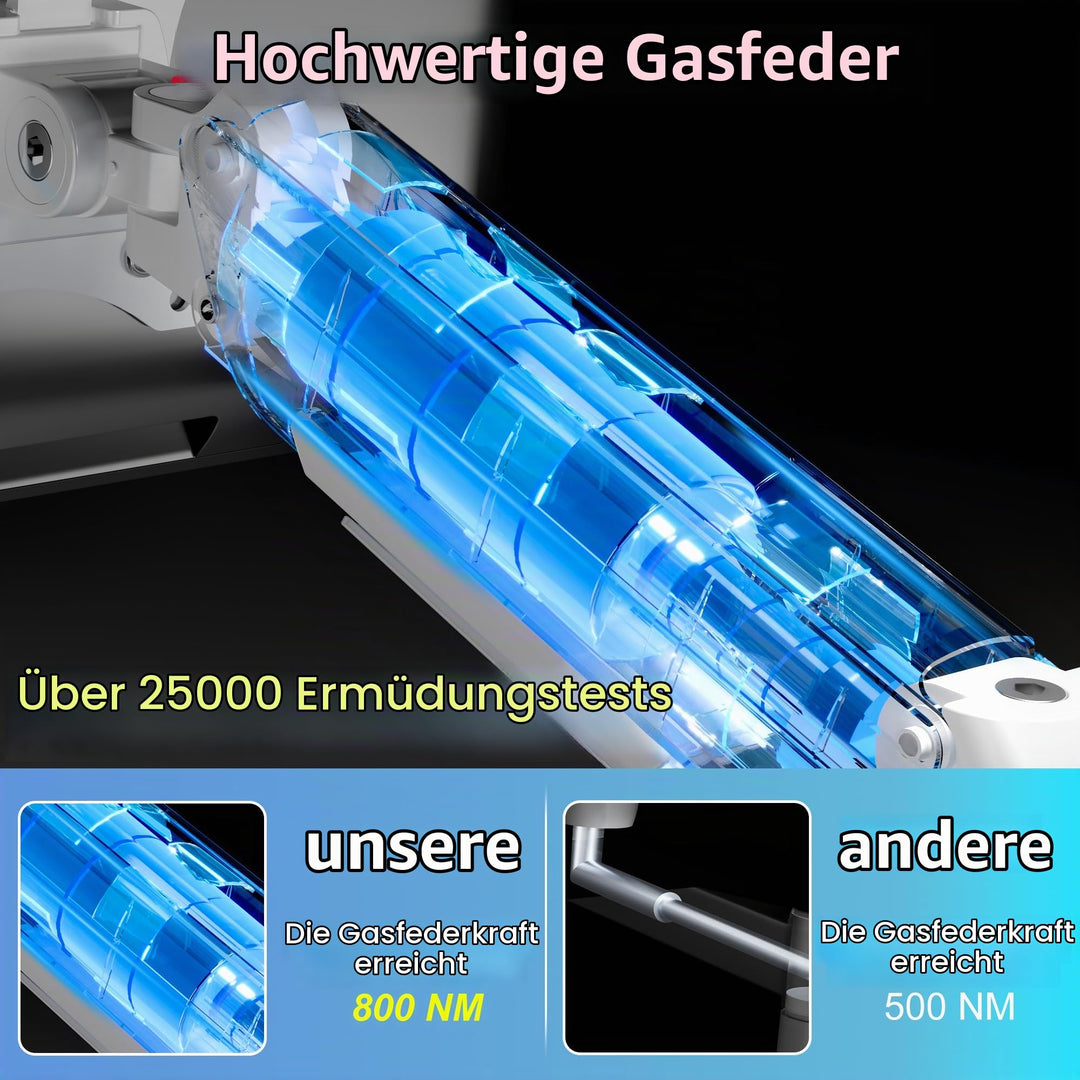 Monitorarm Gasfeder 17-35 Zoll bis 11 kg mit Kabelmanagement, Weiss - Bild 2